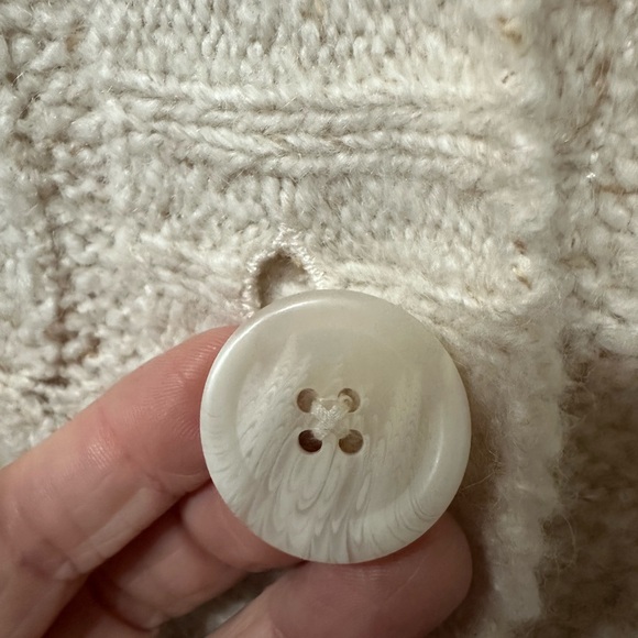 LL Bean Fisherman Knit Cardigan Sweater Size Medium - Picture 7 of 9